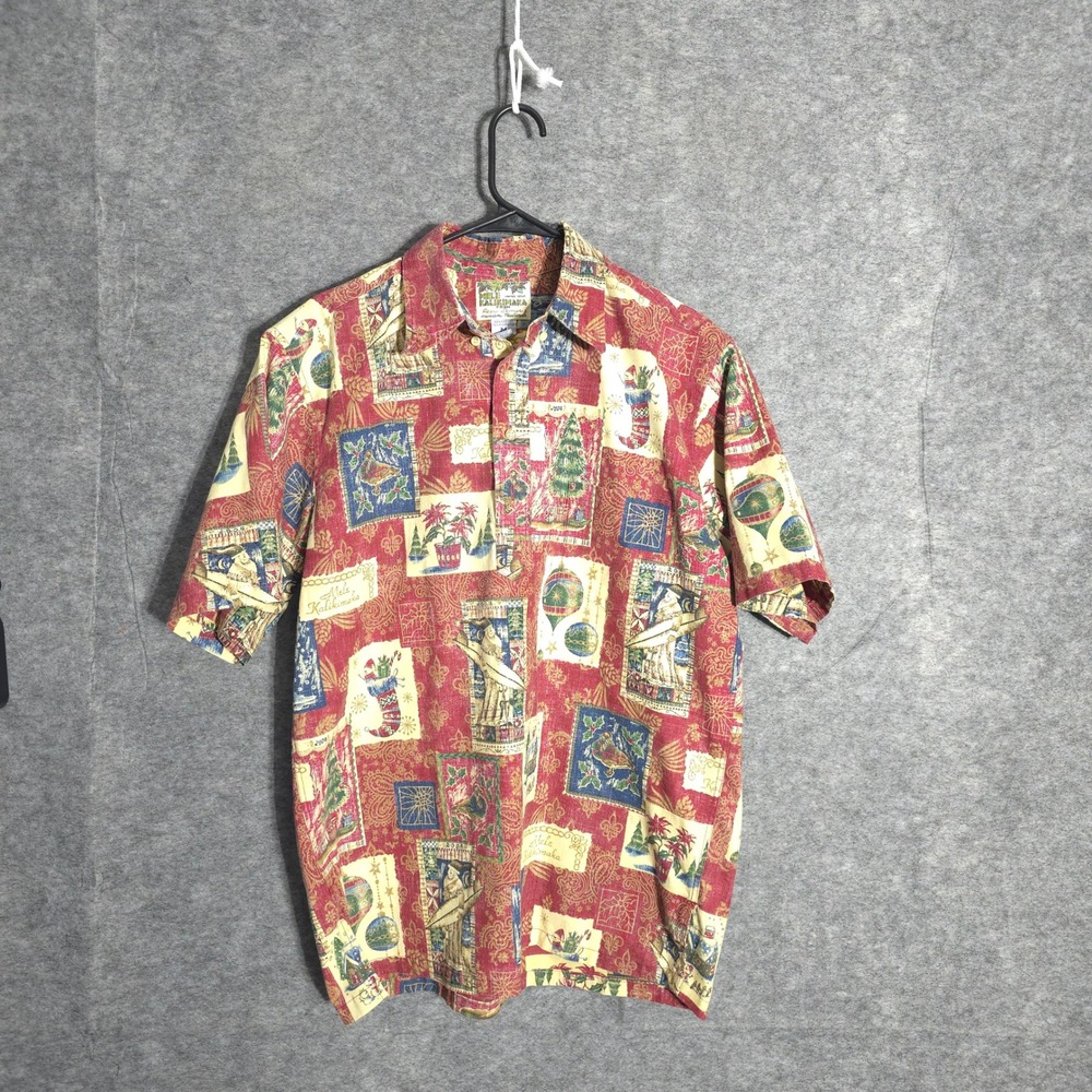 Reyn Spooner Mele Kalikimaka Shirt Mens M Red Christmas 2009 Holiday Hawaiian
